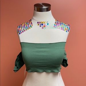 Olive green  two piece bikini